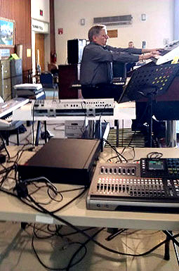 Jim Gregory using 4 keyboards and the X66