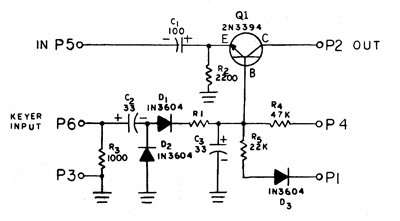 Schematic of X66 percussion keyer circuit.