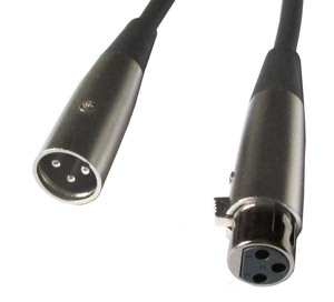 male and female XLR connectors